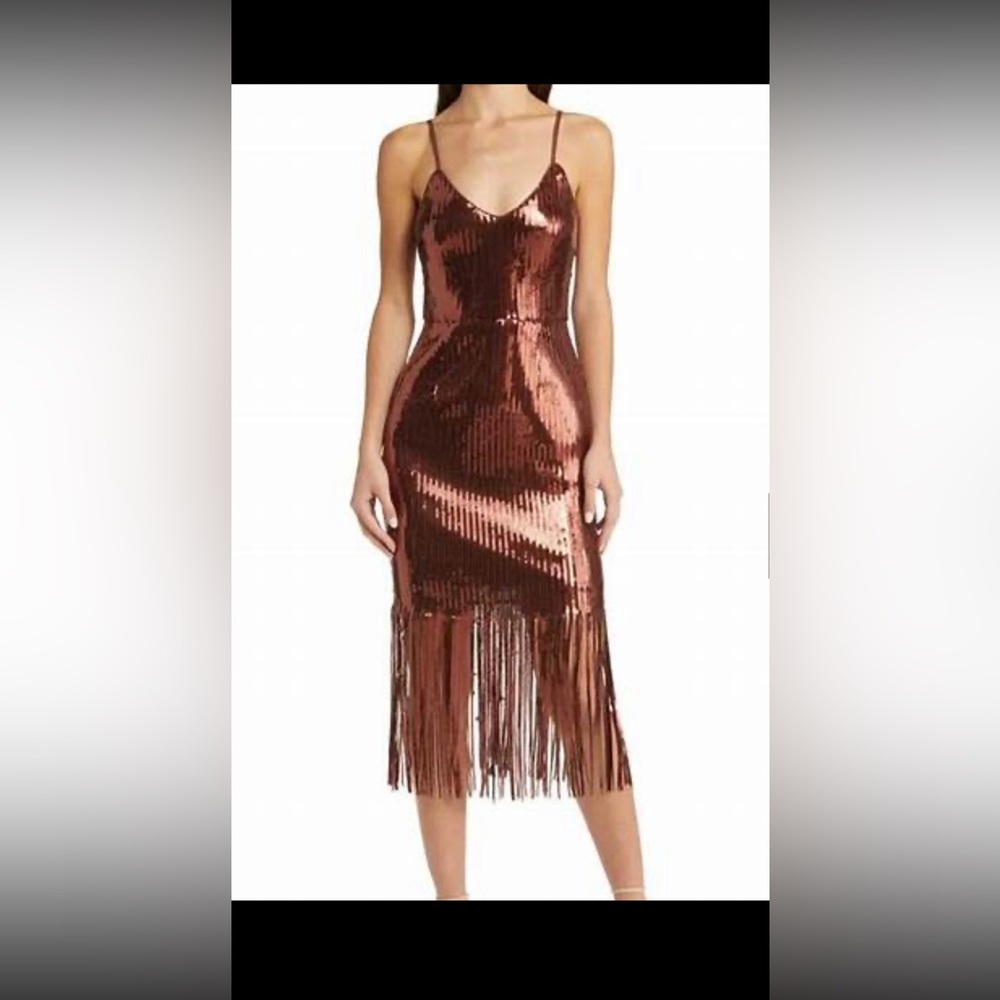 Lulus Anjou Bronze Sequin Glitter Dress.  
Women’s Small